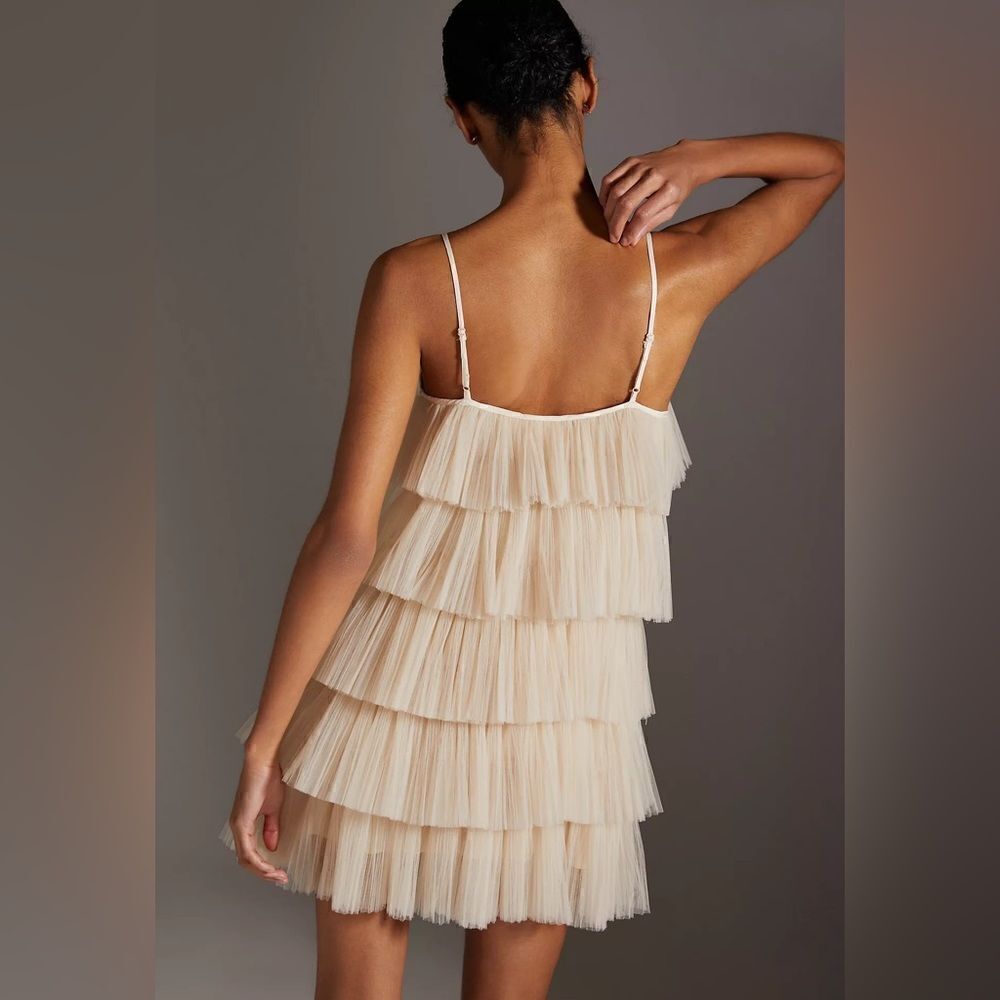 Maeve Strappy Tiered Tulle Mini Dress - Picture 8 of 8